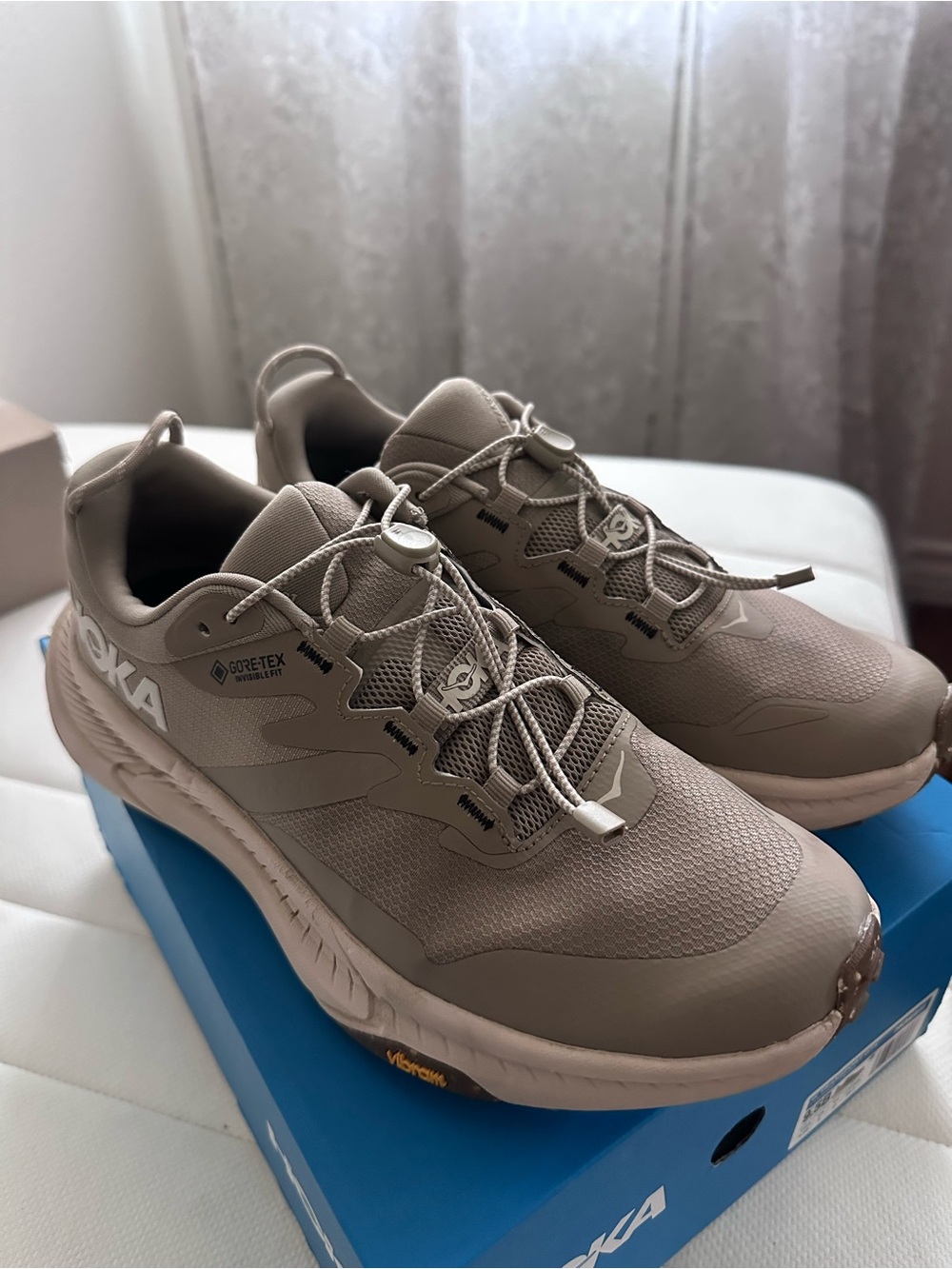 Hoka Men's Taupe GORE-TEX Trail Sneakers